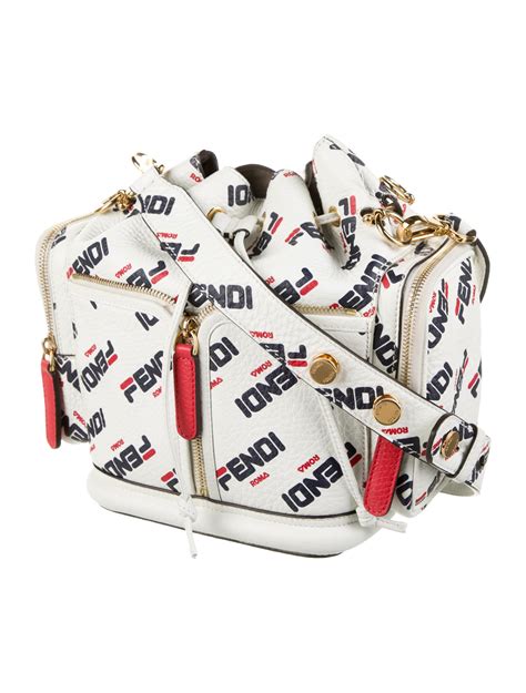 is fendi connected with fila|fendi fila bucket bag.